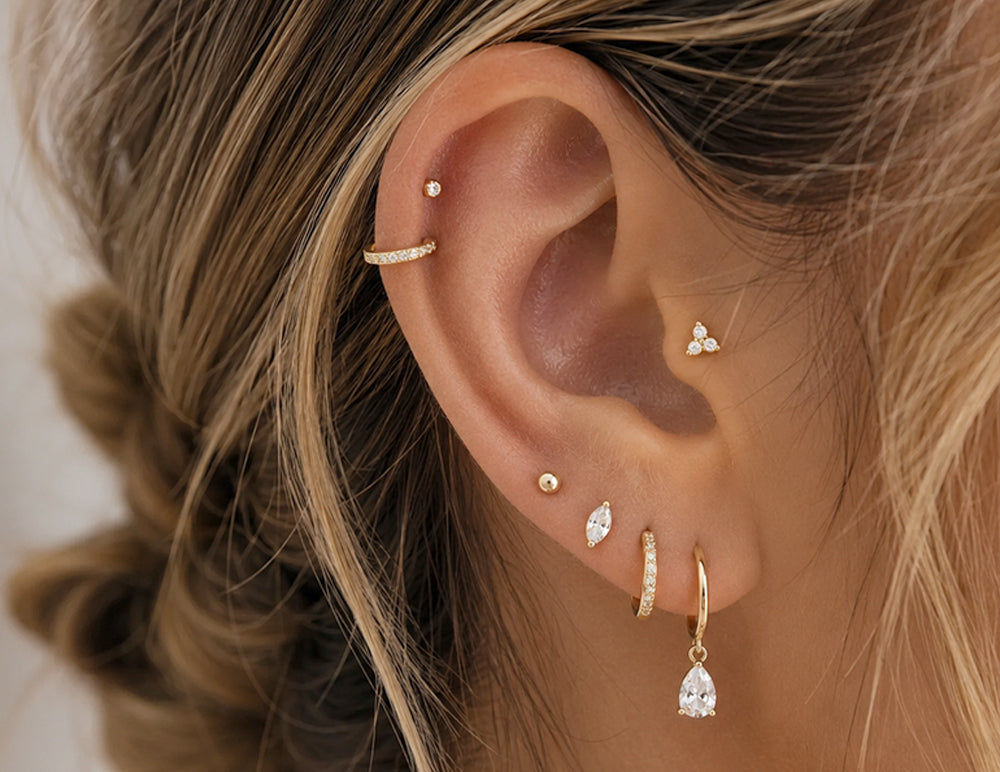 How to Build the Perfect Ear Stack: Helix, Tragus, Studs, and Hoops