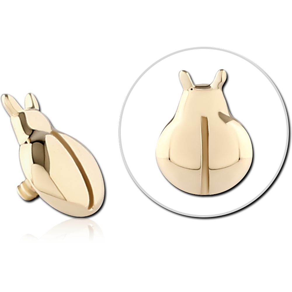 14K SOLID GOLD 16G ATTACHMENT - LADYBUG