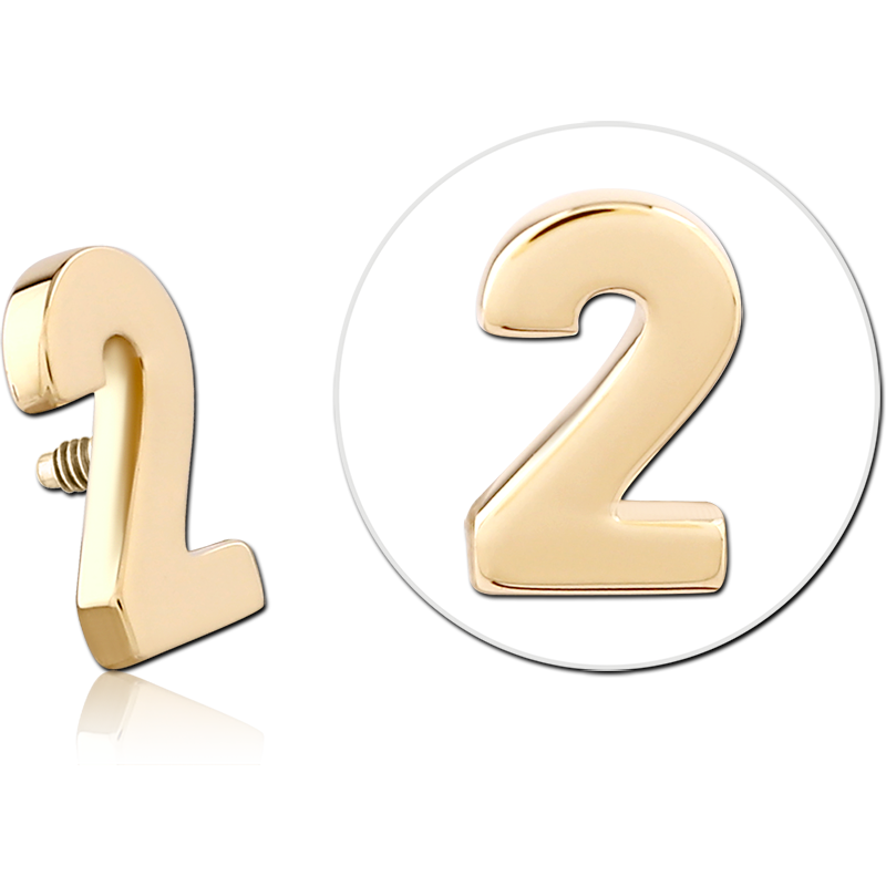 14K SOLID GOLD 16G ATTACHMENT - NUMBER TWO / 2