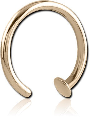 14K SOLID GOLD HALF OPEN NOSE RING