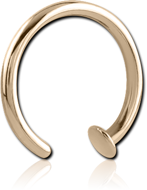 14K SOLID GOLD HALF OPEN NOSE RING