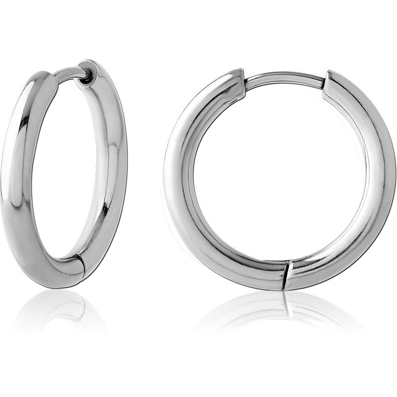 TITANIUM SINGLE HINGE HOOP EARRING