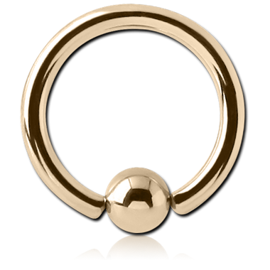14K SOLID GOLD CAPTIVE BEAD RING