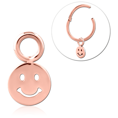 ROSE GOLD PVD TITANIUM CHARM - SMILEY