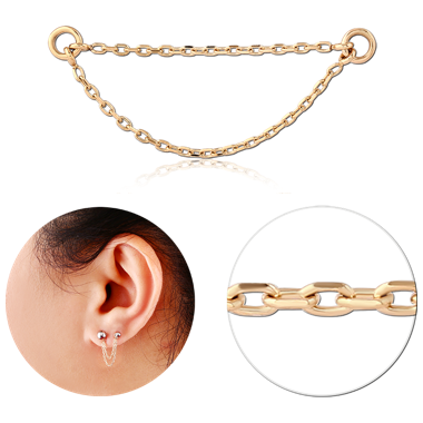 14K SOLID GOLD DOUBLE CURB CHAIN