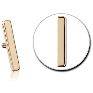 14K SOLID GOLD 16G ATTACHMENT - LINE / BAR