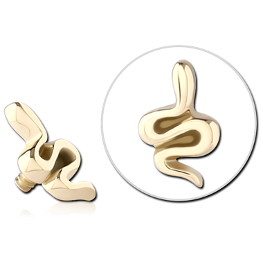 14K SOLID GOLD 16G ATTACHMENT - SNAKE