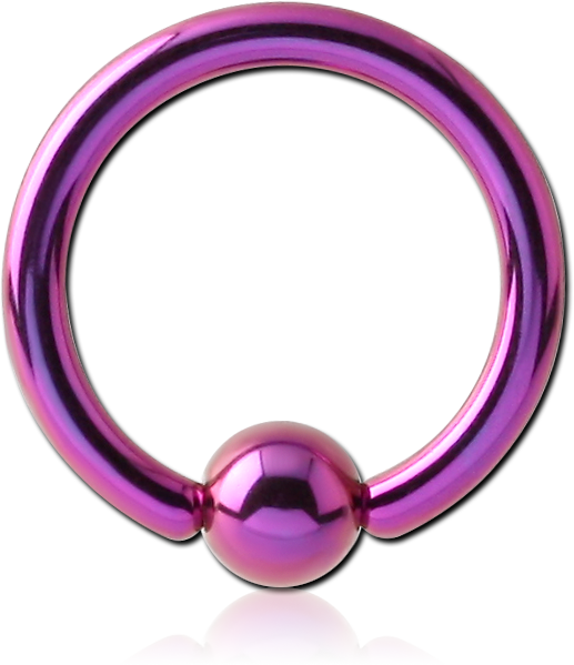 14G TITANIUM ANODIZED CAPTIVE BEAD RING