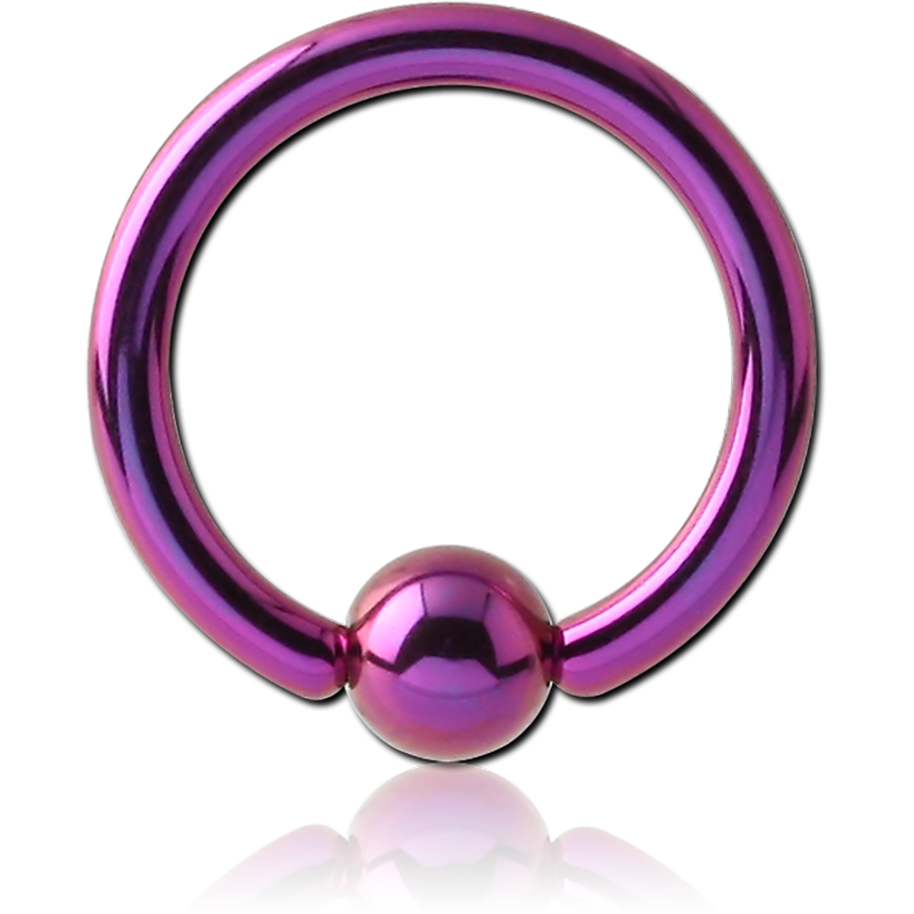 16G TITANIUM ANODIZED CAPTIVE BEAD RING