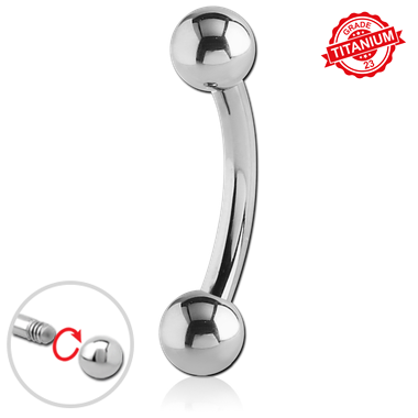 14G TITANIUM CURVED BARBELL