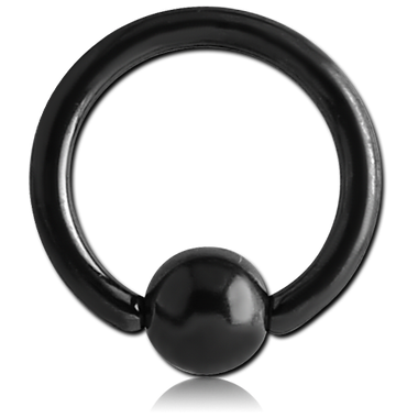 BLACK PVD COATED SURGICAL STEEL CAPTIVE BEAD RING