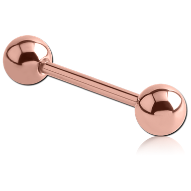 ROSE GOLD PVD COATED SURGICAL STEEL BARBELL