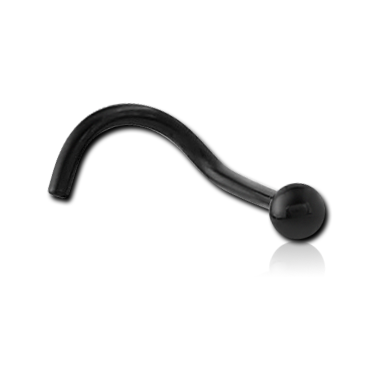BLACK PVD COATED SURGICAL STEEL CURVED NOSE SCREW