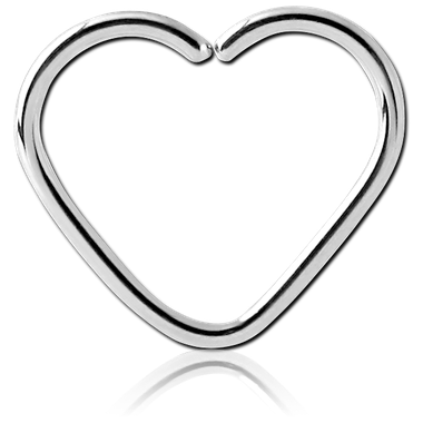 SURGICAL STEEL SEAMLESS RING - HEART