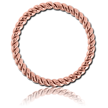 ROSE GOLD PVD COATED SURGICAL STEEL SEAMLESS RING - TWIST