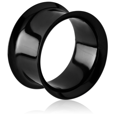 BLACK PVD COATED STAINLESS STEEL DOUBLE FLARED TUNNEL